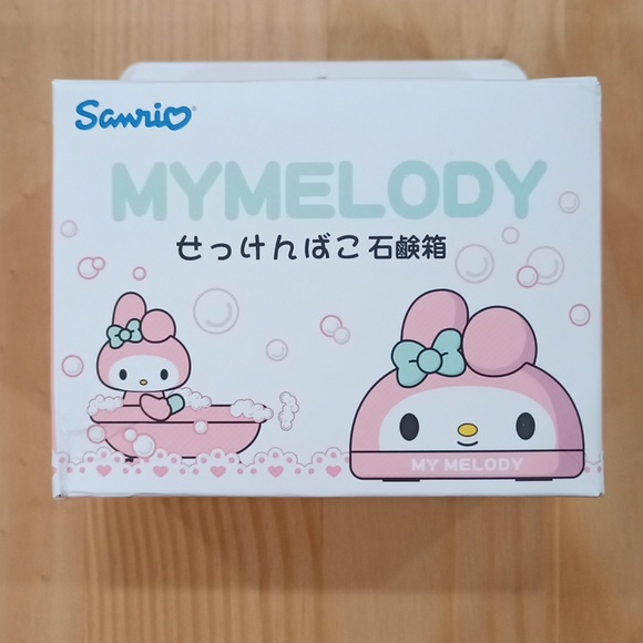 Sanrio My Melody Soap Dish Tray w Cover Drain - Picture 9 of 15